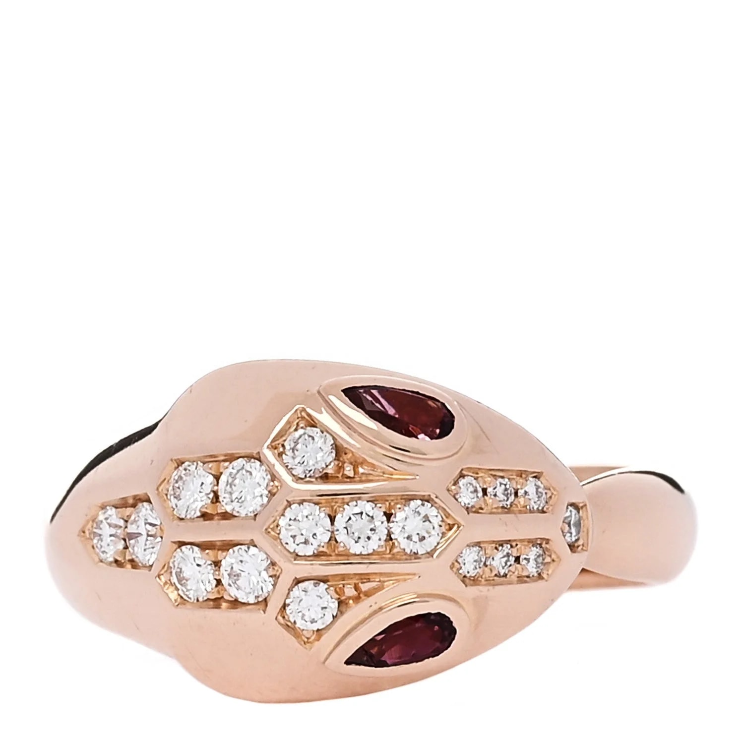 18K Rose Gold Rubellite Serpenti Seduttori 55 7.25 3