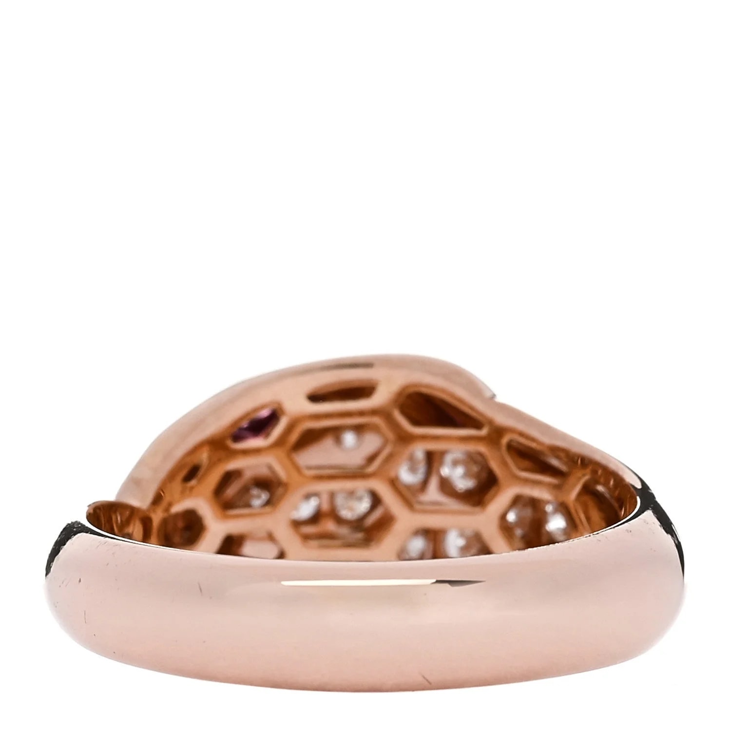 18K Rose Gold Rubellite Serpenti Seduttori 55 7.25 4