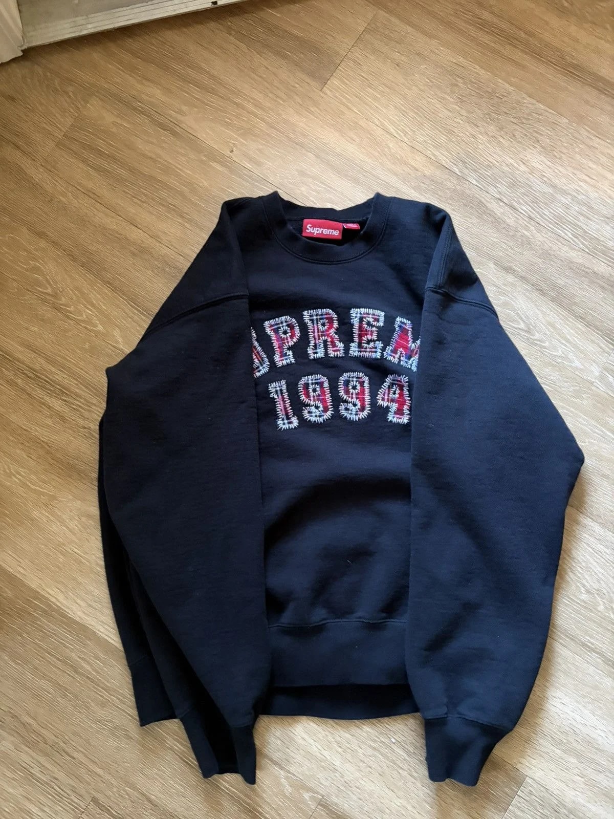 Supreme Plaid Arc Crewneck 2
