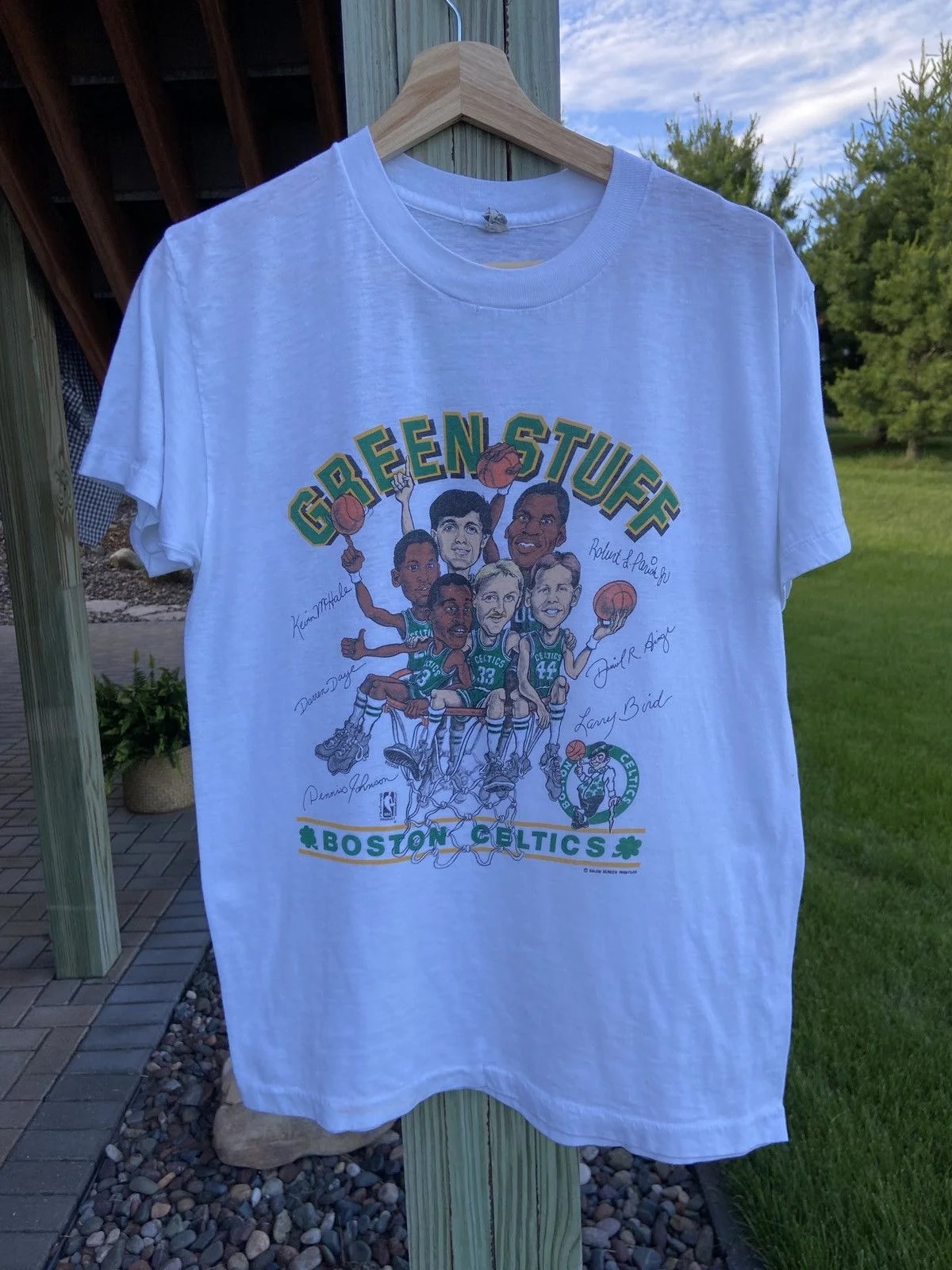 Boston Celtics Bobblehead Single Stitch Shirt — streetwear — resale