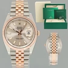 Rolex — Rolex DateJust 41 Silver Stick Jubilee White Gold Fluted 126334 Box — Watch — resale