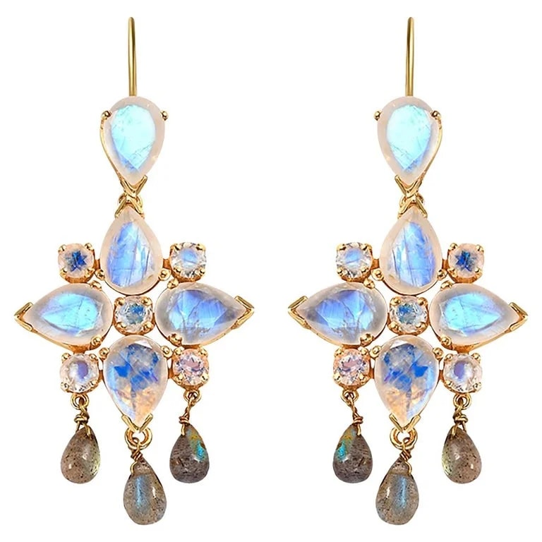 Emma Chapman — Emma Chapman Moonstone Labradorite Dangle — Jewelry — resale