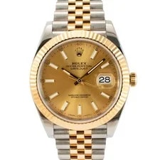 Rolex Datejust 41MM 126333 Champagne Dial Fluted Jubilee Gold Steel 3
