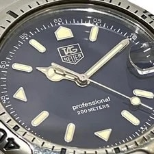 TAG Heuer Professional Stainless Steel Navy Dial From Japan 4