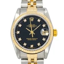 Rolex Datejust 31mm 68273 Black Dial 18k Gold Jubilee 2