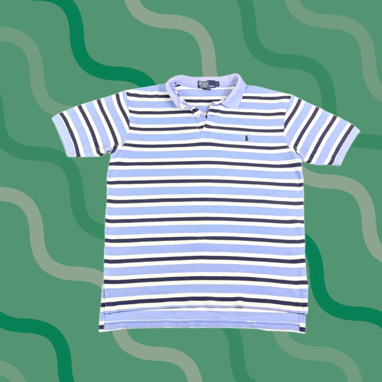 Polo Ralph Lauren — Polo Ralph Lauren Polo Shirt Medium Striped Short Sleeve Pony Shirt — streetwear — resale
