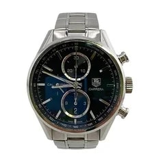 Carrera — TAGHeuer Carrera Chronograph CAR2110-4 Automatic Silver Blue Dial 3-Hand — Watch — resale