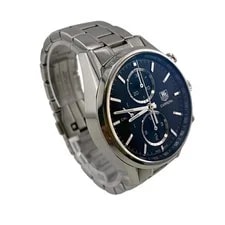 TAGHeuer Carrera Chronograph CAR2110-4 Automatic Silver Blue Dial 3-Hand 3