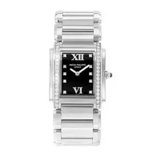 Patek Philippe Twenty 4 4910/10 25mm Black Roman Diamond Dial Steel 2