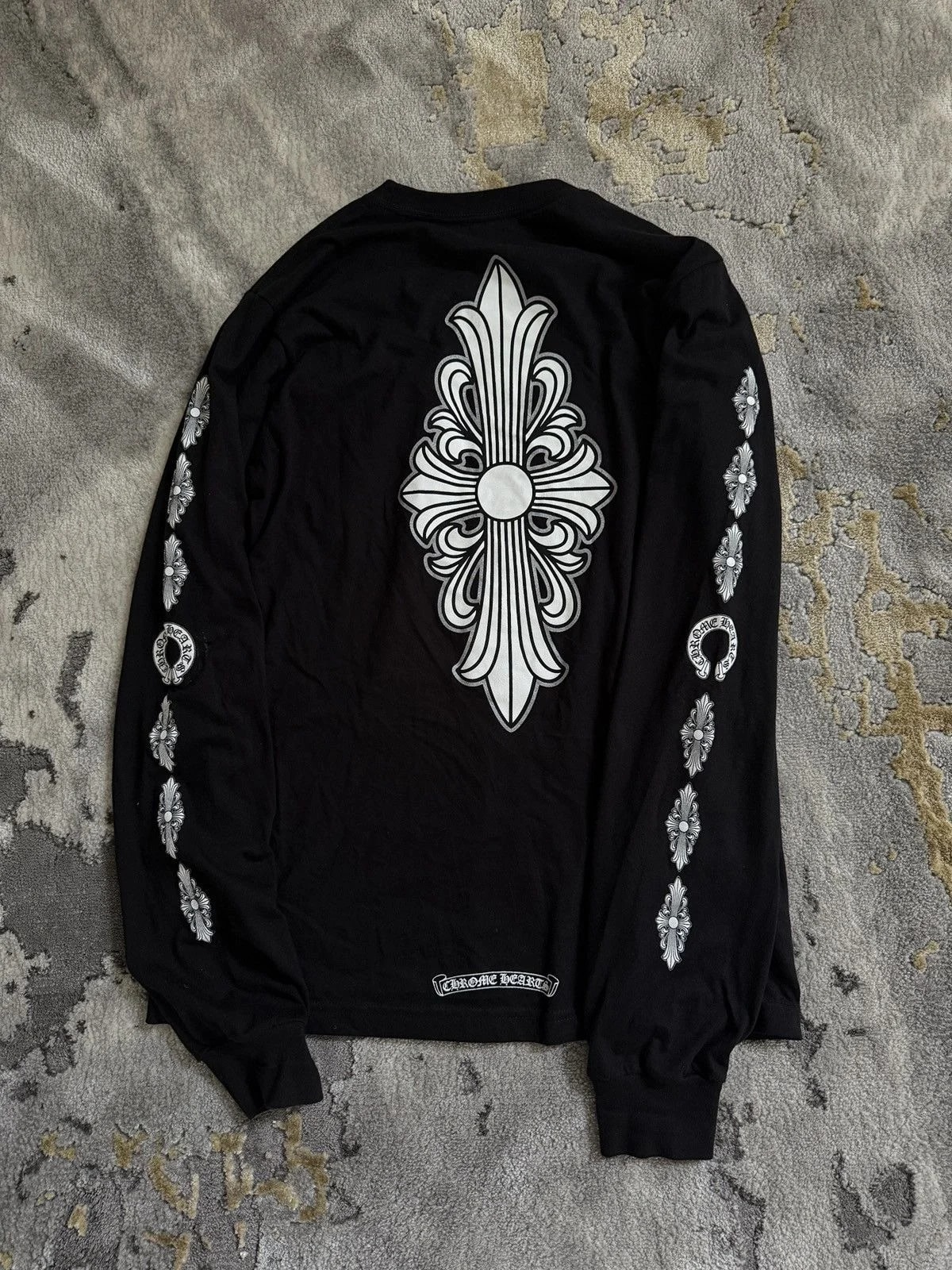 Chrome Hearts — Hearts Floral Cross Long Sleeve T Shirt — streetwear — resale