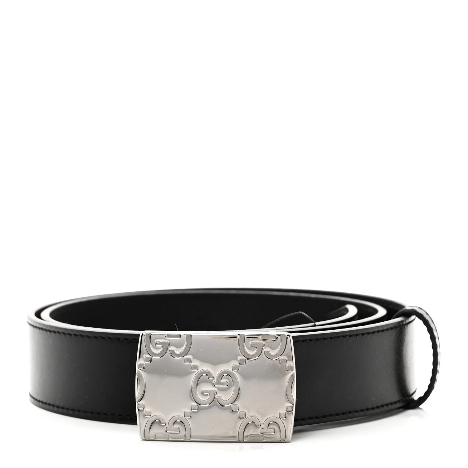 Gucci — Plutone Plaque GG 30mm Belt 80 32 — Accessory — resale