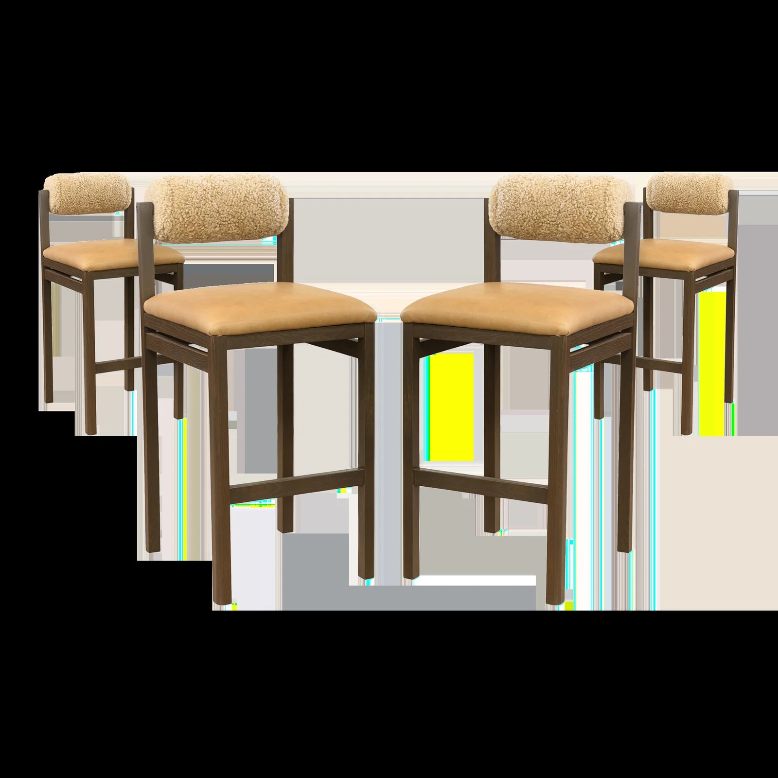 Thayer Coggin — Set of 4 Thayer Barstools By Maiden Home Dark & Seats — Furniture — resale