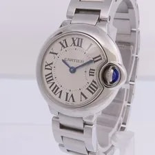 Cartier Ballon Bleu W69010Z4 Quartz Stainless Steel Silvered Opaline 3