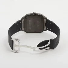 Cartier Santos Doo WSSA0039 SS & Rubber AT Black Dial 4