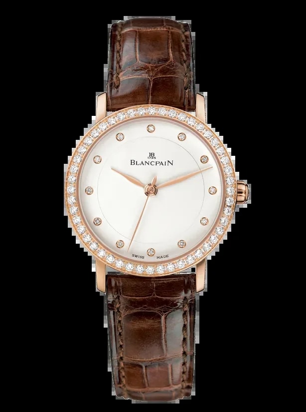 Worldofluxuryus — Blancpain Villeret Ultra-Slim Ultraplate 18K Red Gold & Diamonds Lady's — Watch — resale