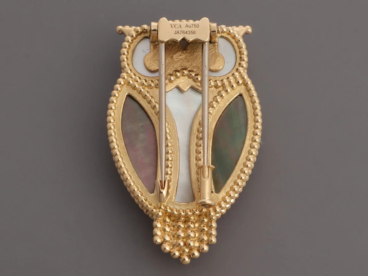 Van Cleef & Arpels 18K Yellow Gold Lucky Owl /Clip 3