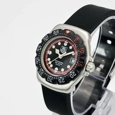 Heuer — Belt & battTAG Heuer Formula 374.508 Black Date Diver — Watch — resale