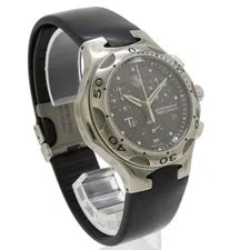 TAG Heuer Kirium Black Carbon Dial Chronograph Rubber Strap Titanium S QZ Qu 3