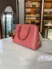 Authentic Prada Dome Satchel Triangle Logo Top 3