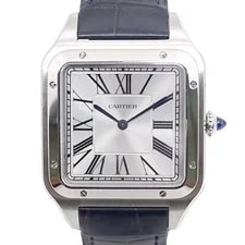 Cartier — Cartier Santos WSSA0032 34mm SS Silver, Navy Dial Hand-Winding #UW204 — Watch — resale