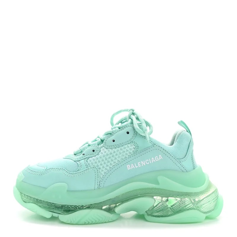 Balenciaga — Fabric Clear Sole Triple S Sneakers 38 — Sneaker — resale