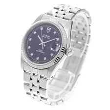 Tudor Prince Date 74034 34mm SS Navy #C6594 2