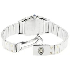 Cartier Santos Galbe SM W20008C4 24mm SS Beige #C2489 2