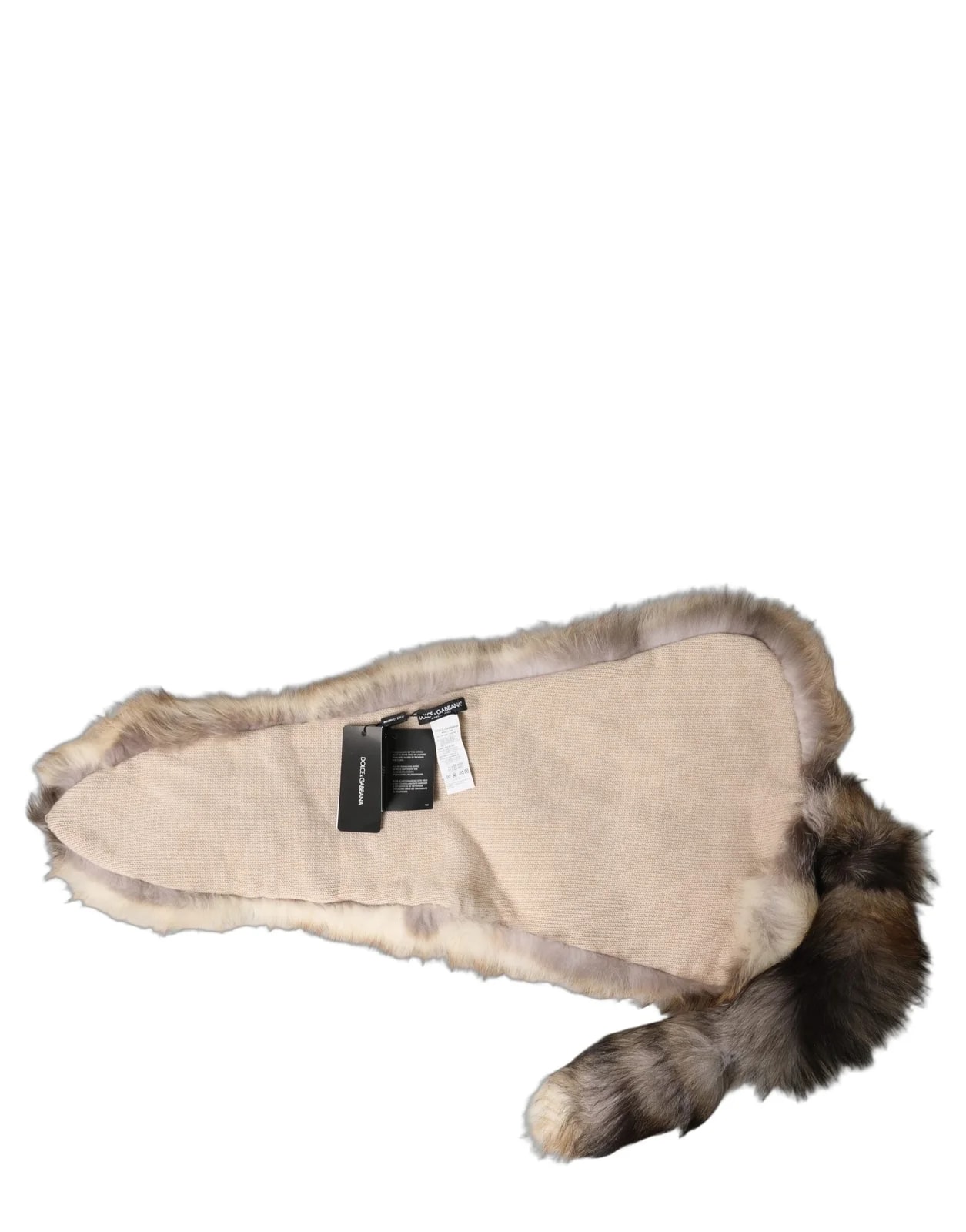 Dolce & Gabbana Frost Fox Fur Neck Warmer Winter Scarf 2