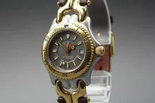 TAG Heuer S/el S95.208M Date Grey Dial Gold Silver Quartz 26mm 3