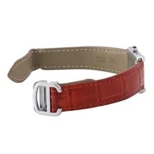 Cartier Tank W5200000 Stainless Steel / Leather 24.4mm Quartz 2000 #TZW1120 2
