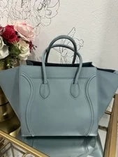 Celine Top Handle Zip Closure Inner Pockets Dust 3