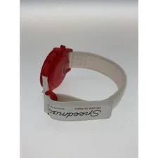 Omega Mission To Mars Quartz Analog Leather WHT RED SS 4