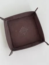 Authentic Patek Philippe Brown Leather Coin / Table Plate 2