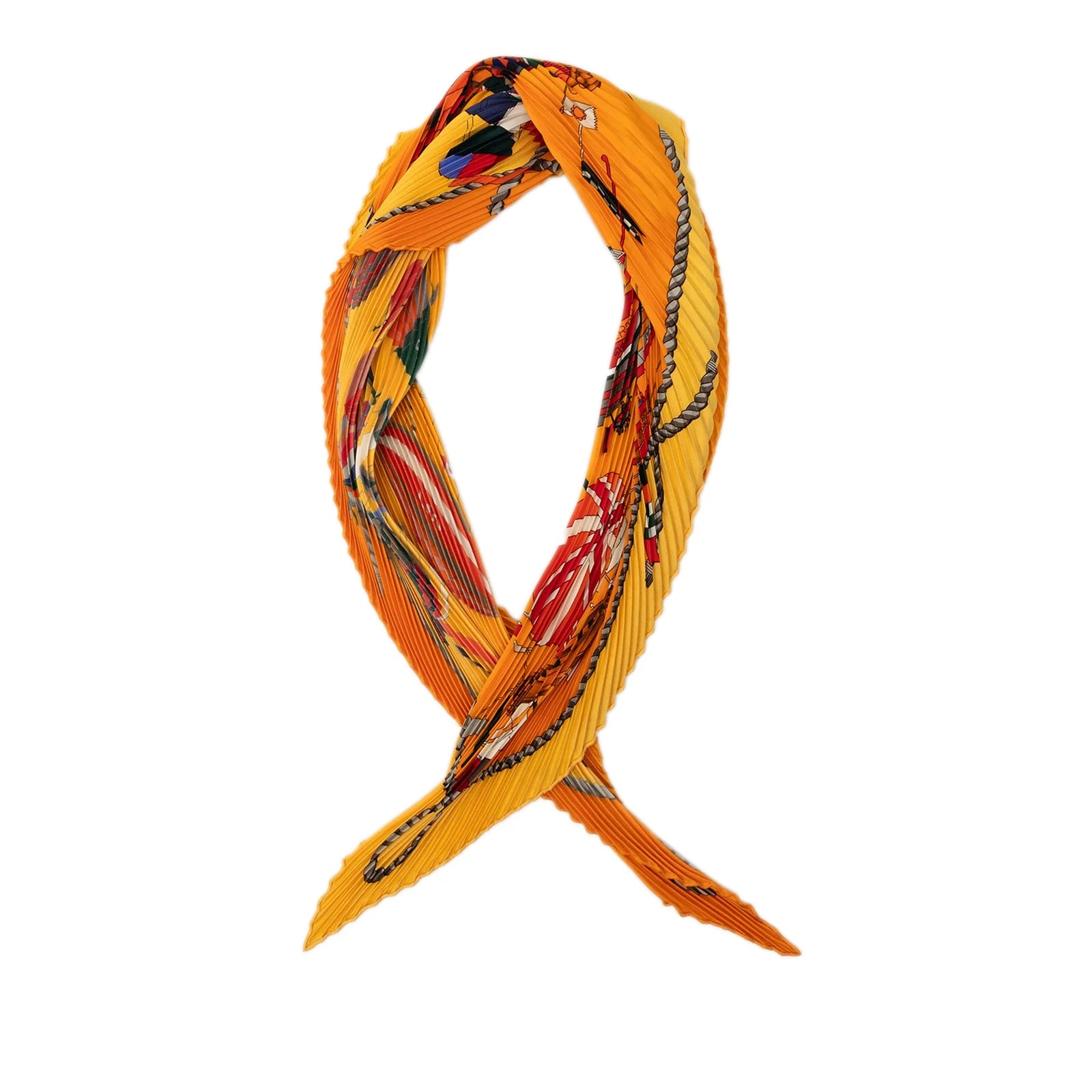 Hermès — Les Folies du Ciel Plisse Scarf 140 — Accessory — resale