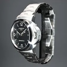 Panerai Luminor GMT PAM00329 44mm Black Dial Steel Bracelet 2