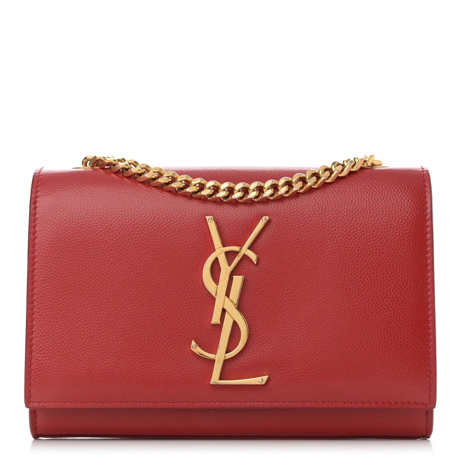 Saint Laurent — Grain de Poudre Medium Classic Monogram Kate Satchel — Handbag — resale