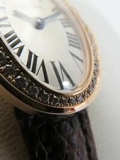 Cartier Baignoire WB520028 / 3099 Pink Gold Leather 18mm 2002 #TW034 4
