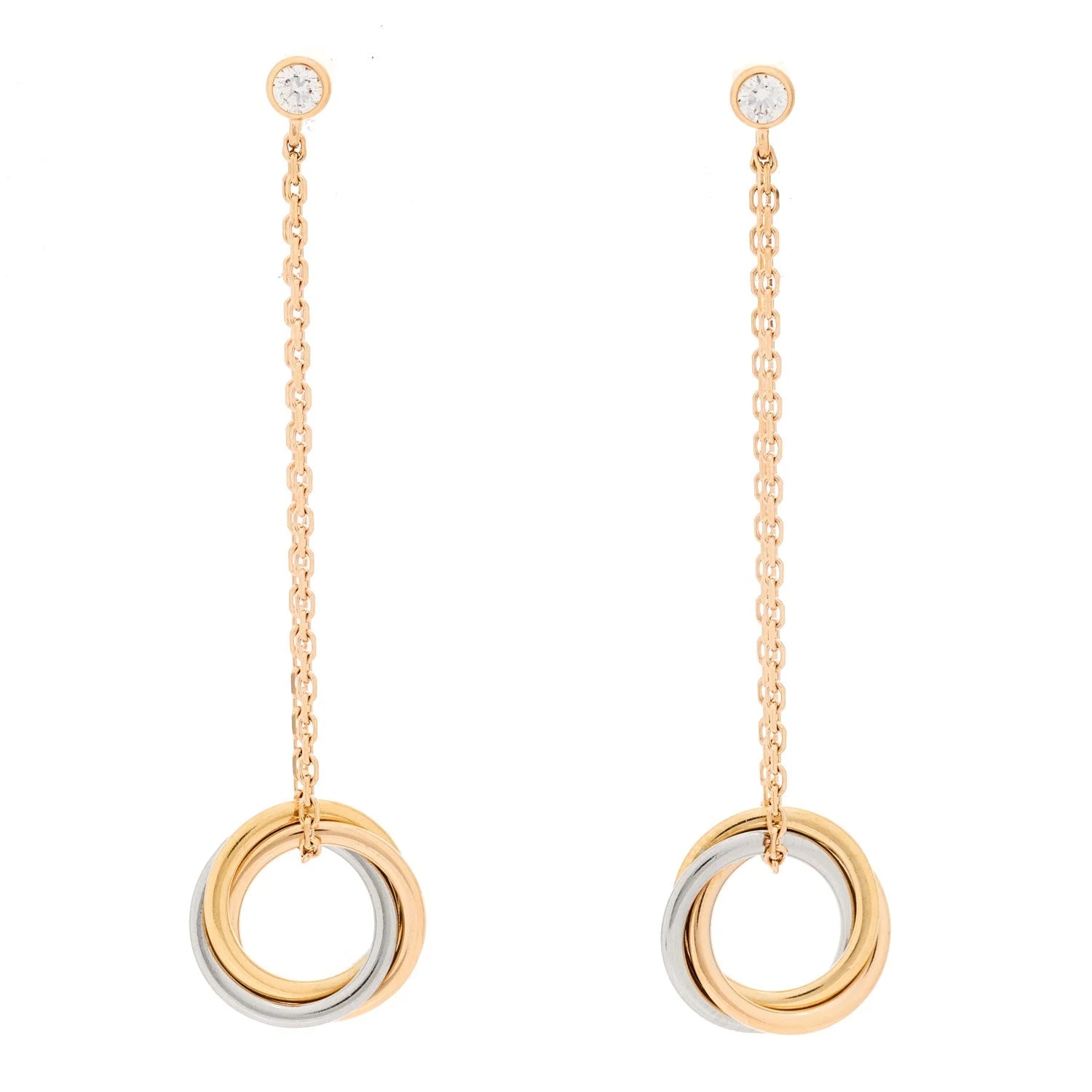 Cartier — 18K White Gold Small Trinity Drop — Jewelry — resale