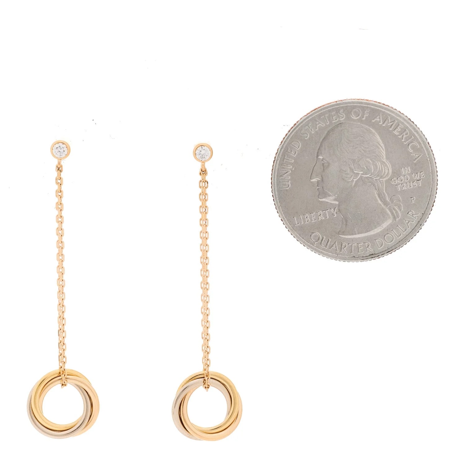 18K White Gold Small Trinity Drop 2