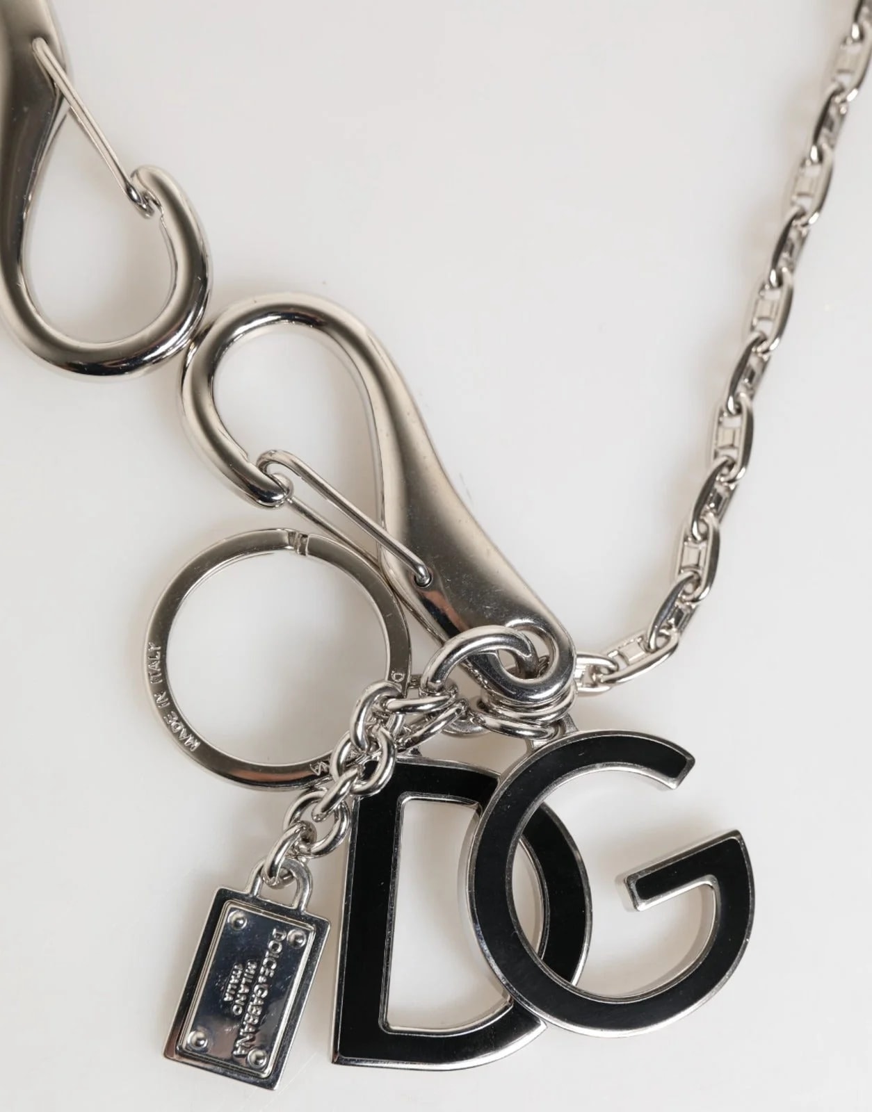 Dolce & Gabbana Tone DG Logo Keychain Key Holder Charm Keyring 4
