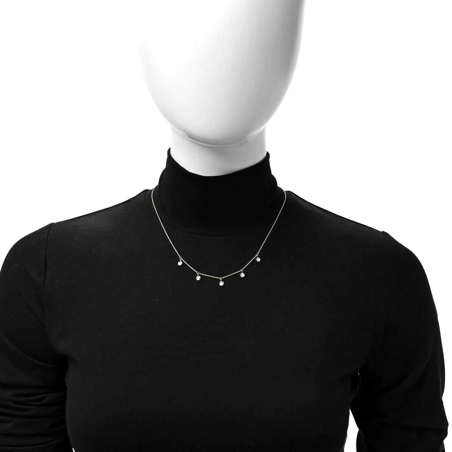18K Yellow Gold Diamonds By the Inch Dangling Five Station 2