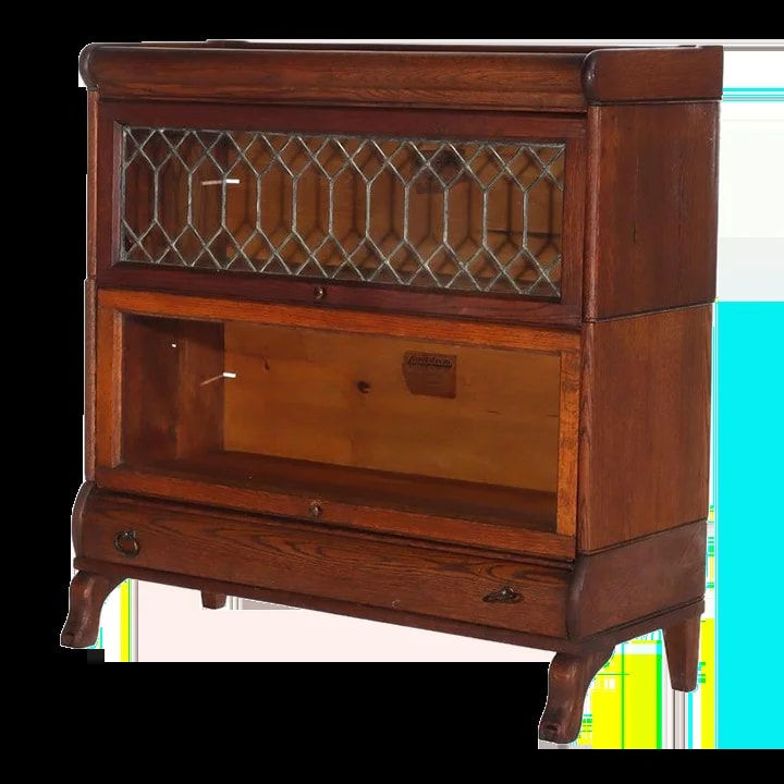 Lundstrom 2-Stack Barrister Bookcase With Leaded — Furniture — resale
