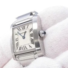 Cartier Tank Francaise SM H25mm W20mm Stainless Steel Ivory Dial W51008Q3 4
