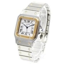 Cartier Santos Galbé LM 81036288 29mm SS White #C11884 2