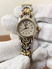 【Near 】Tag Heuer S/el S05.008M Date Beige Gold Silver Quartz 4