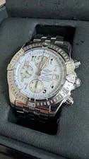 Breitling Chronomat Evolution A13356 44mm Auto Chronograph White Dial W/box 2