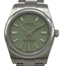 Rolex — Rolex Oyster Perpetual 34 124200 Pistachio Stainless Steel Automatic #OK436 — Watch — resale