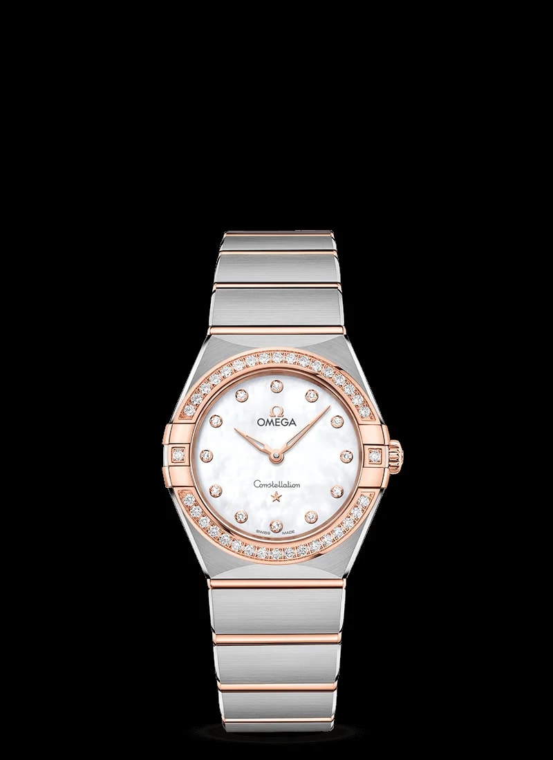Omega Constellation Quartz Stainless Steel & 18K Sedna™ Gold & Diamonds Lady’s 3