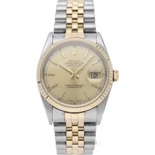 Rolex Datejust 16233(W) K18YG/Stainless Steel mensWatch Champagn... 2