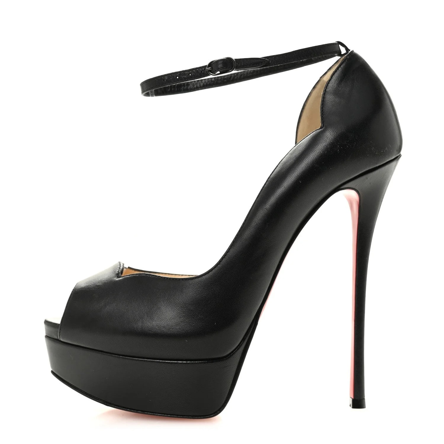 Christian Louboutin — After Sun Round Chick Alta Platform Peep Toe 120 37 — Designer Shoe — resale